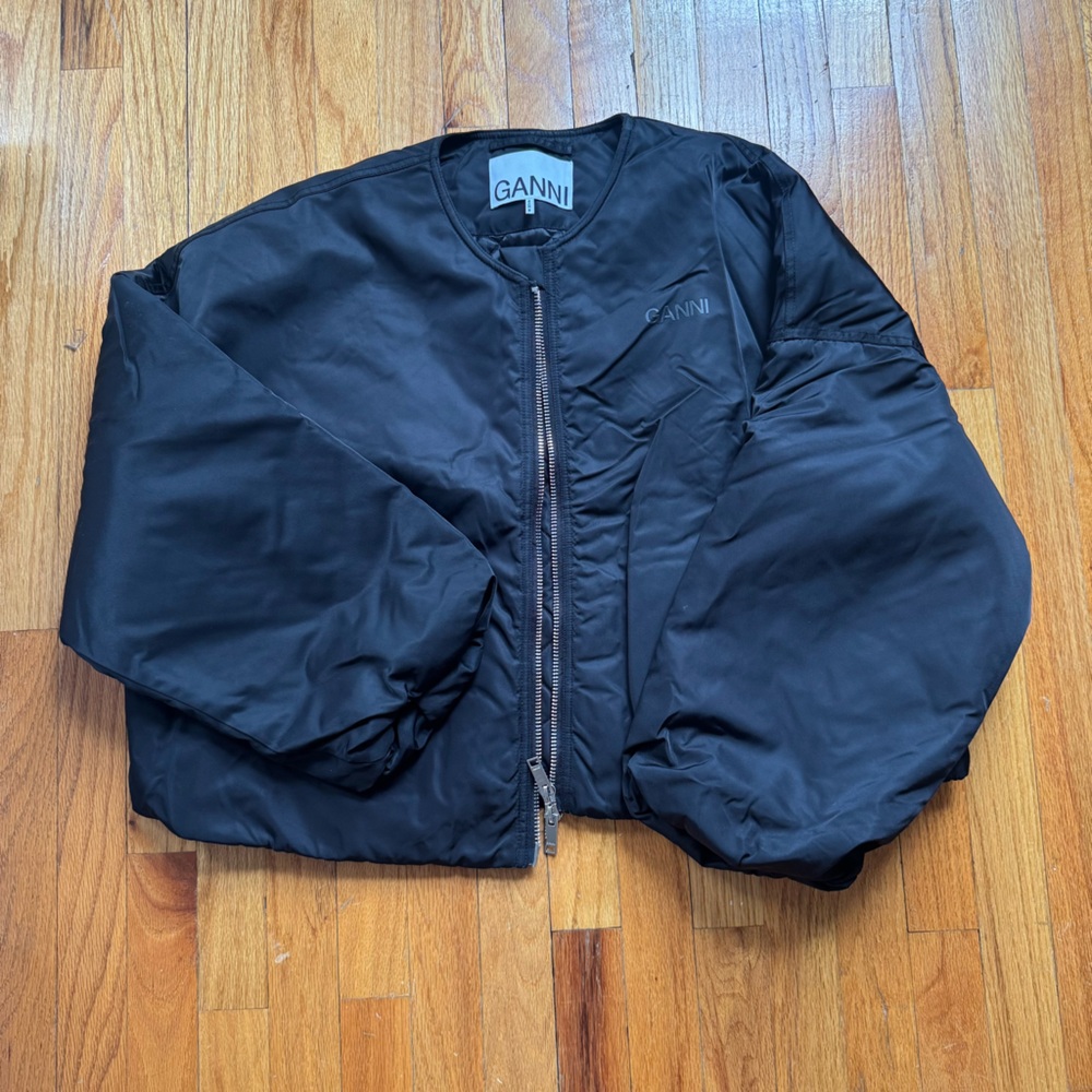 GANNI Nylon Bomber Jacket - Picture 6 of 9